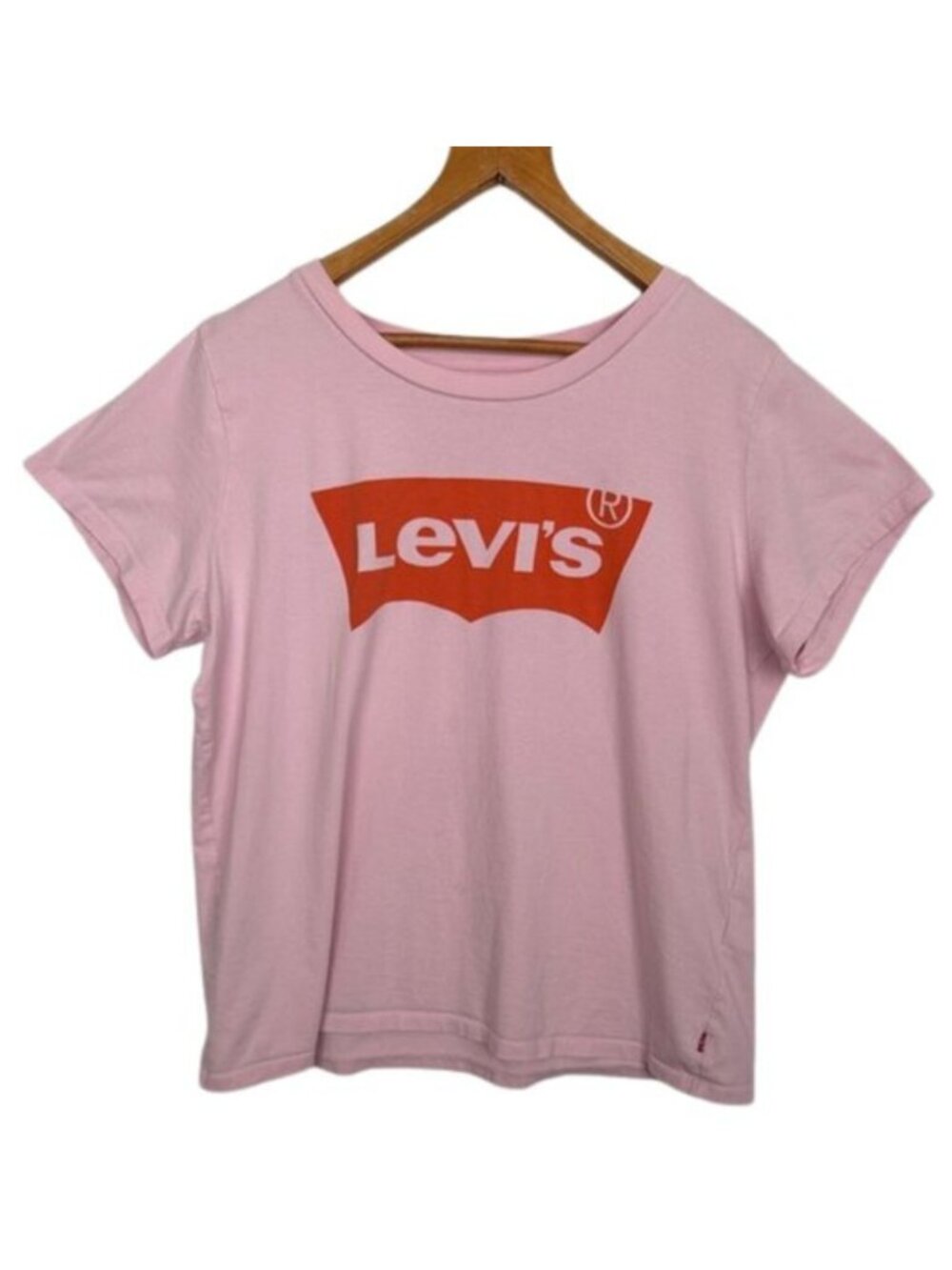 Levi’s Pink Batwing Logo T-Shirt Short Sleeve Crewneck Size XL